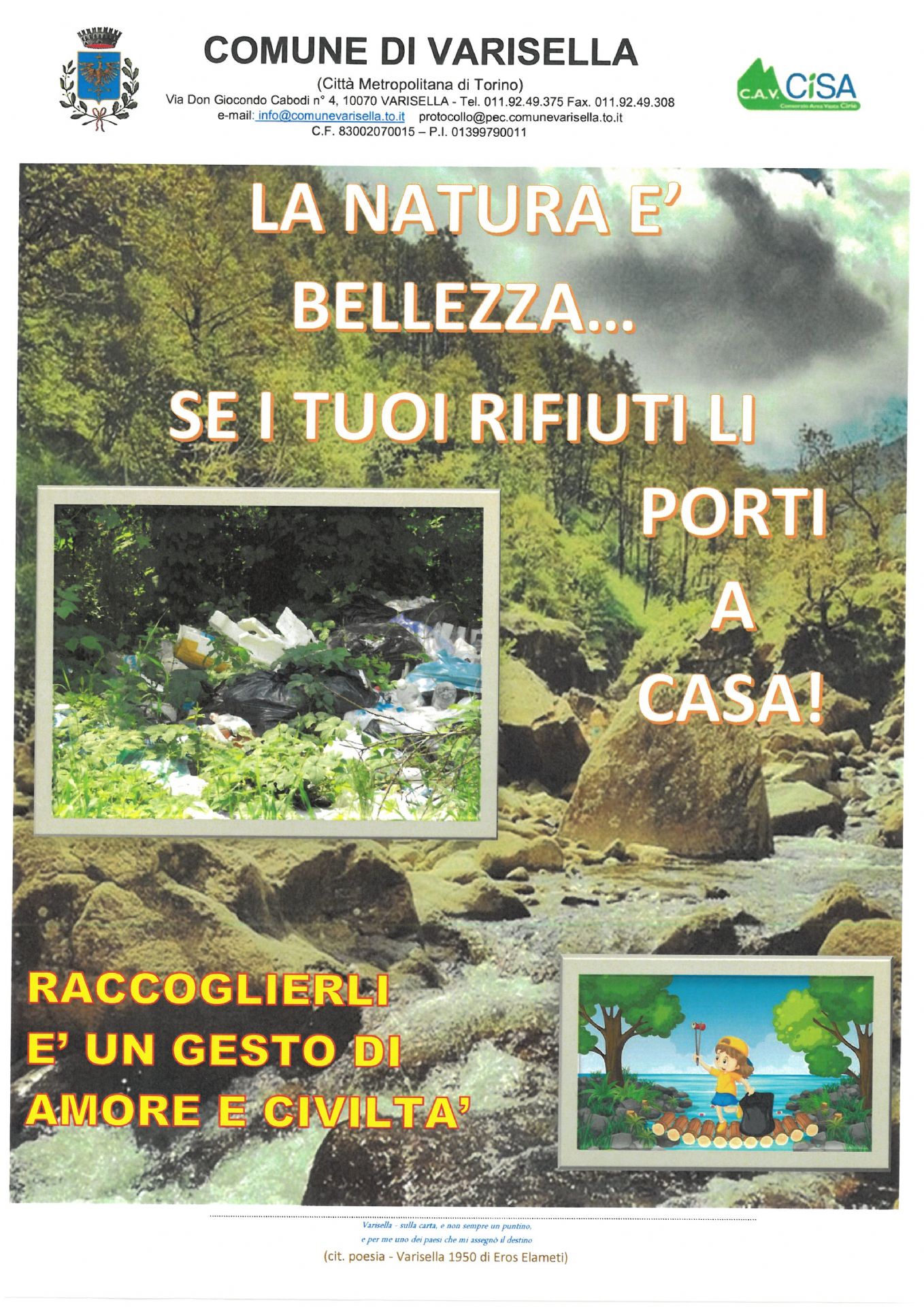 porta i tuoi rifiuti a casa
