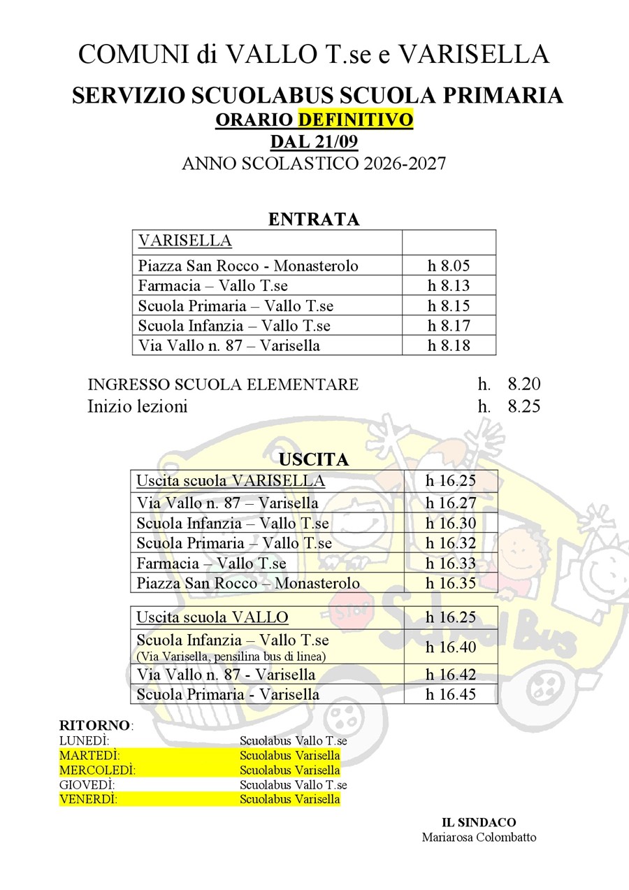 Orari primaria